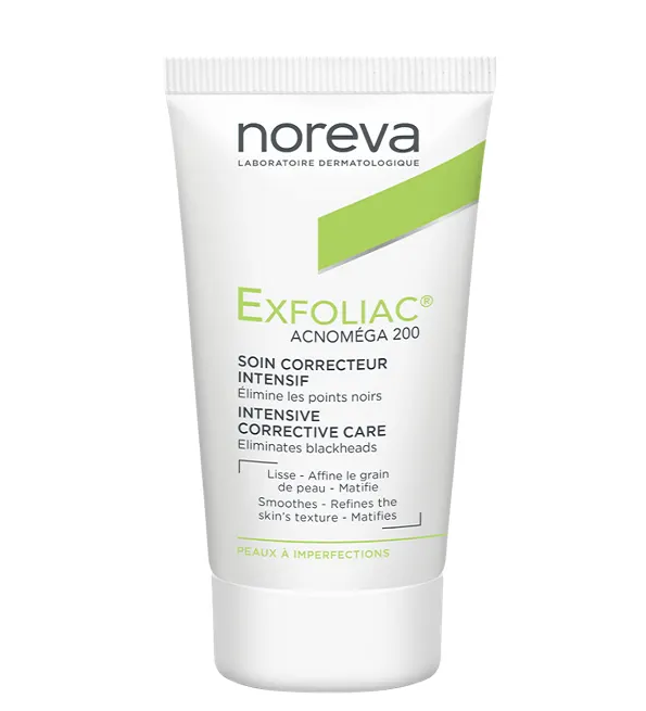 Noreva Exfoliac Acnomega 200 علاج مصحح مكثف 30 مل