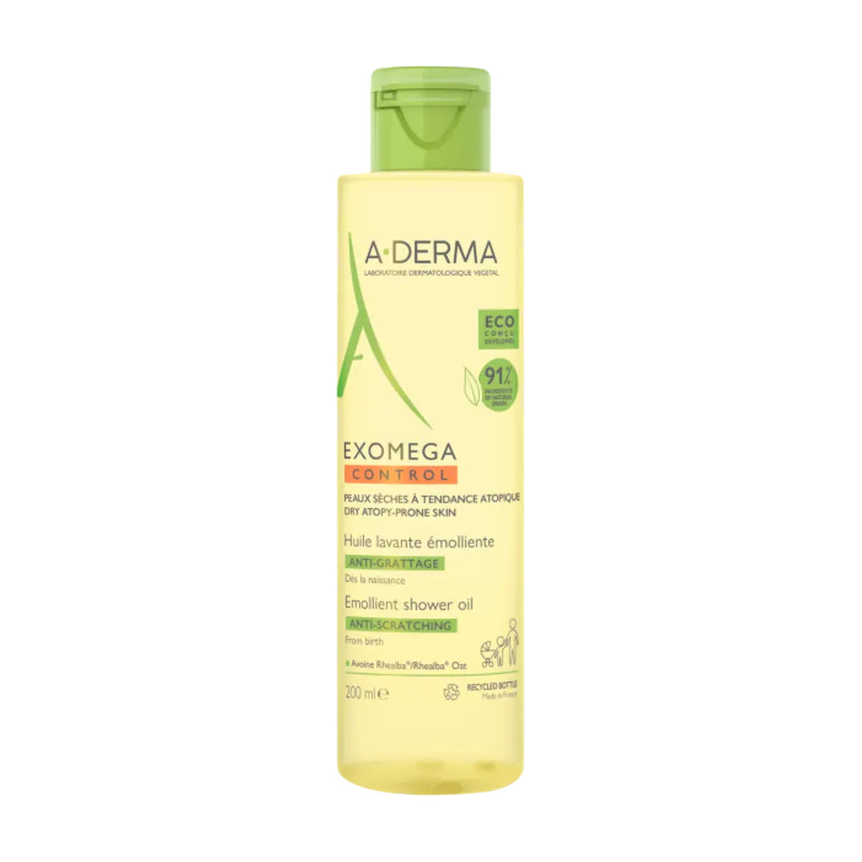 A-Derma Exomega زيت منظف مرطب مضاد للحكة 200 مل