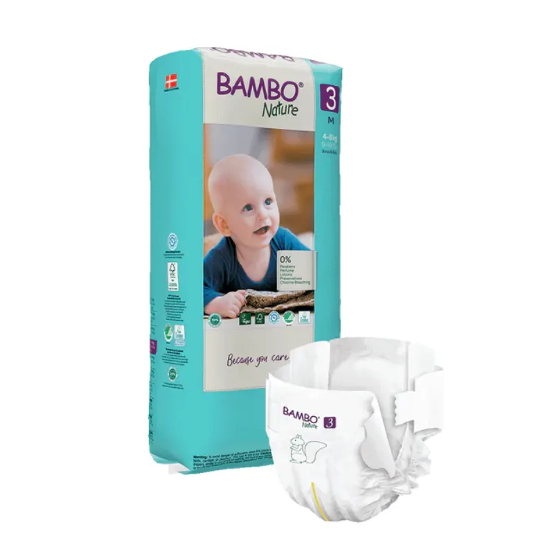 Bambo Nature 3 Couches M 4-8 kg / 52 pièces