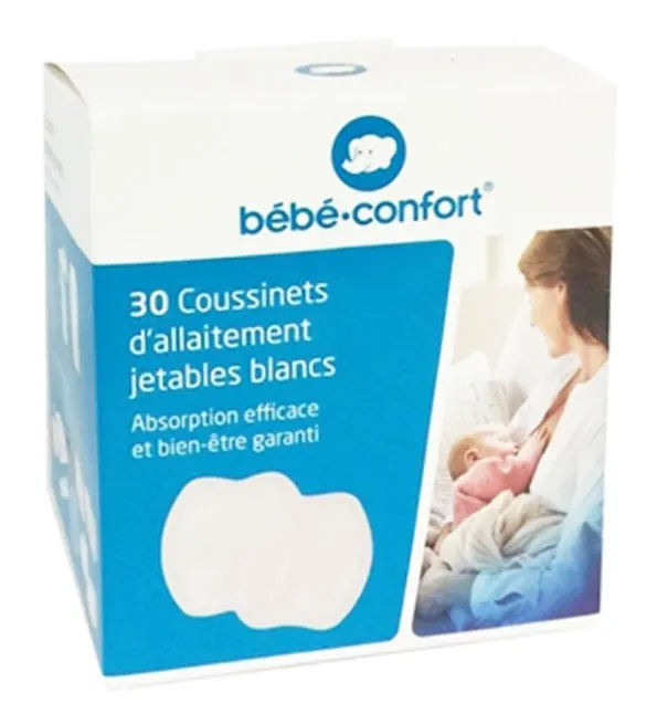 Bébé Confort وسادات الرضاعة البيضاء للاستعمال مرة واحدة (× 30)