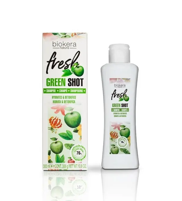 Biokera Fresh Green Shot شامبو 300 مل