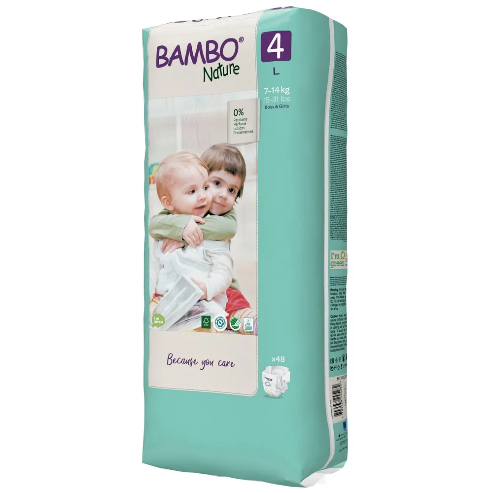 Bambo Nature 4 Couches L 7-14 kg / 48 pièces