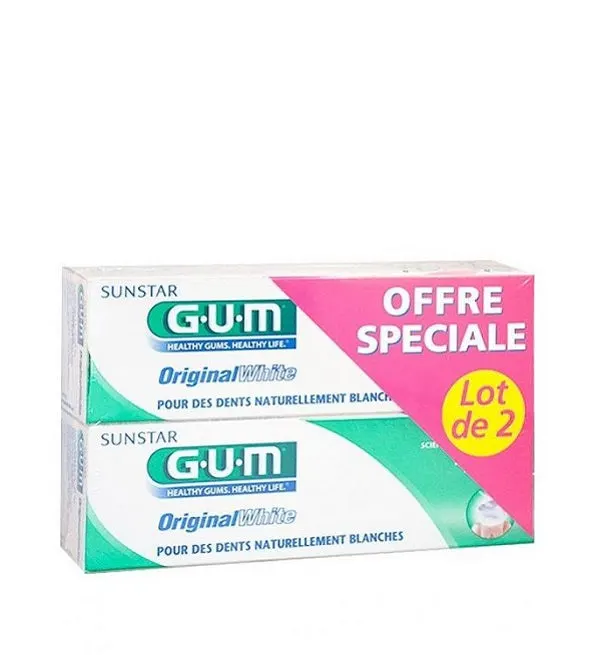 Gum Original White Dentifrice 75 ml x2