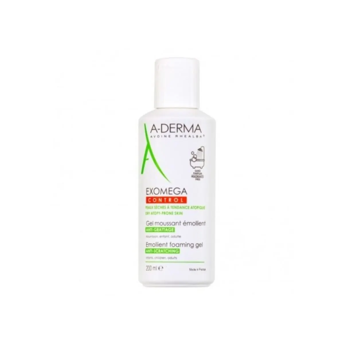 A-Derma Exomega جل رغوي مطري ضد الحكة 200 مل