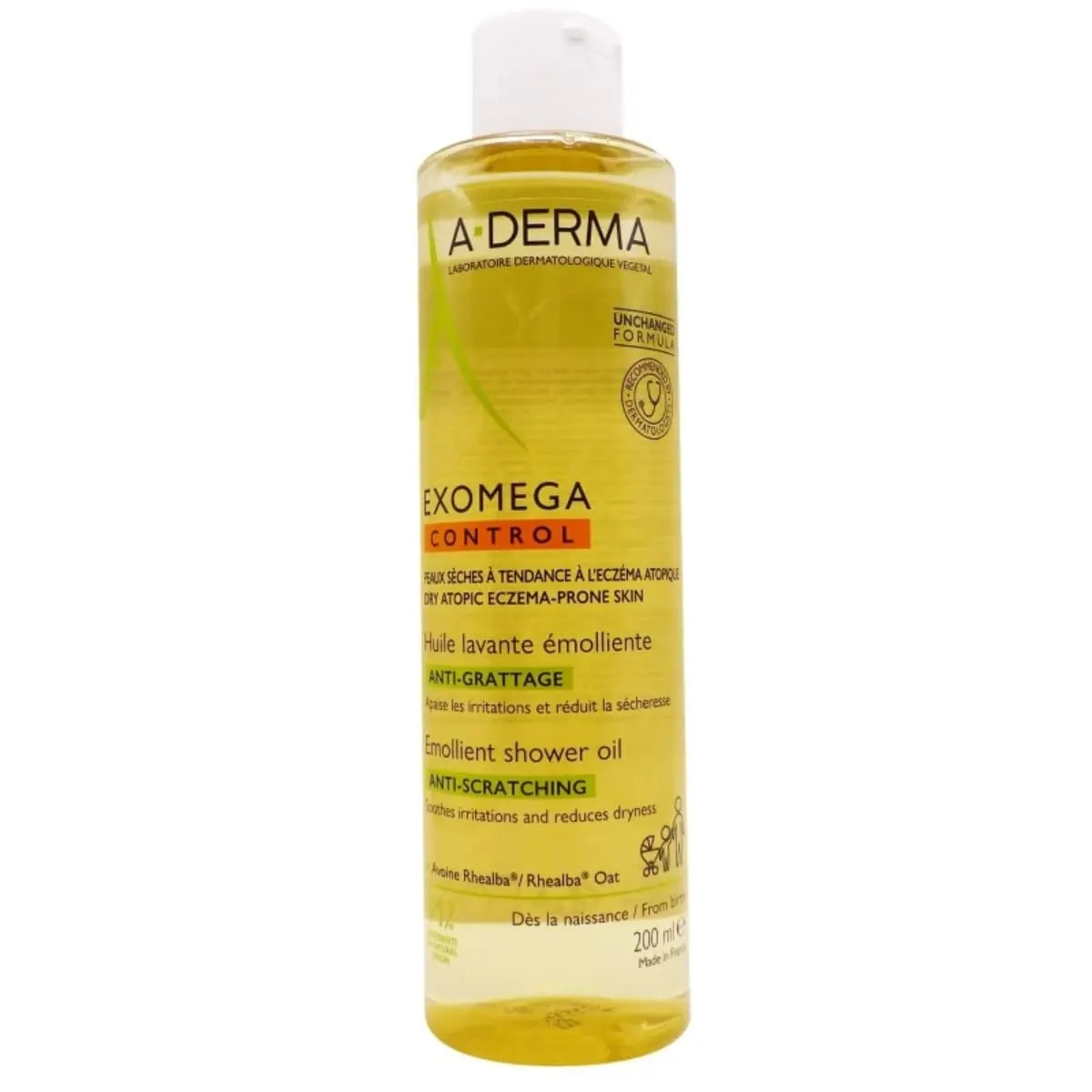 A-Derma Exomega زيت غسول مطري ضد الحكة 200 مل