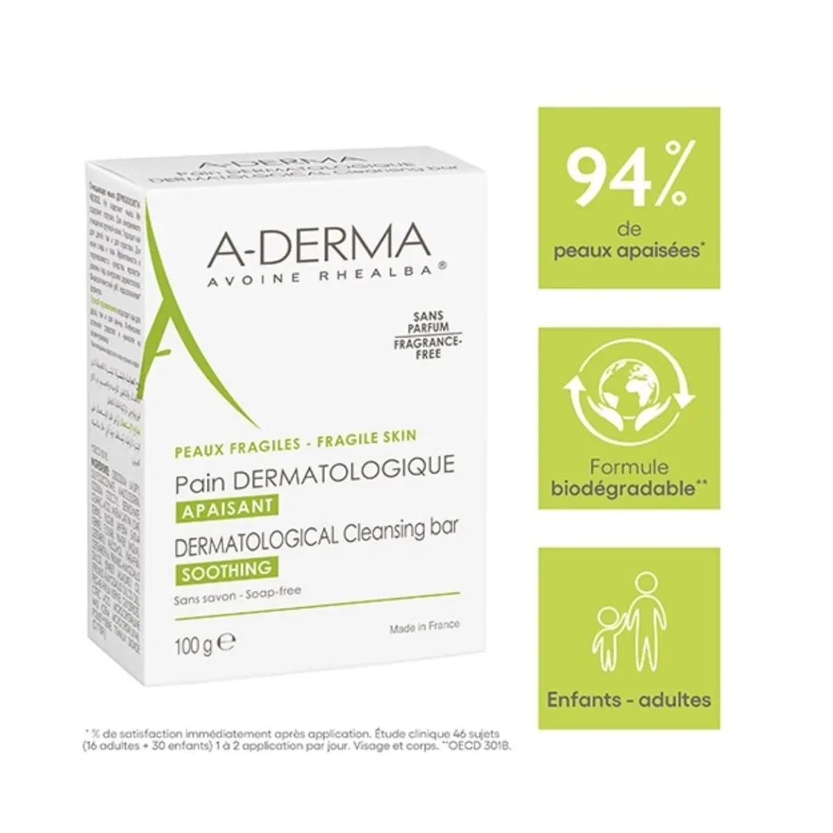 A-Derma صابون جلدي مهدئ 100 غ