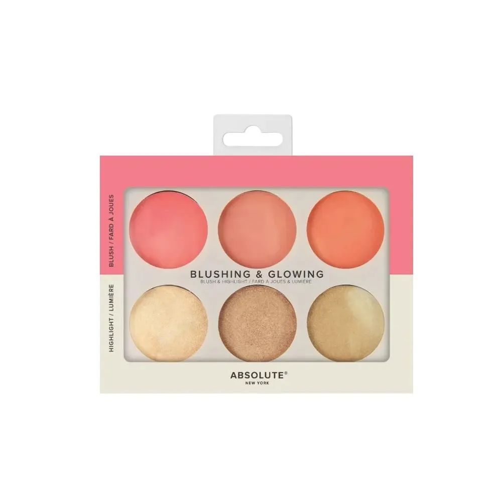 ABSOLUTE NEW YORK BLUSHING & GLOWING PALETTE LIGHT TO MEDIUM