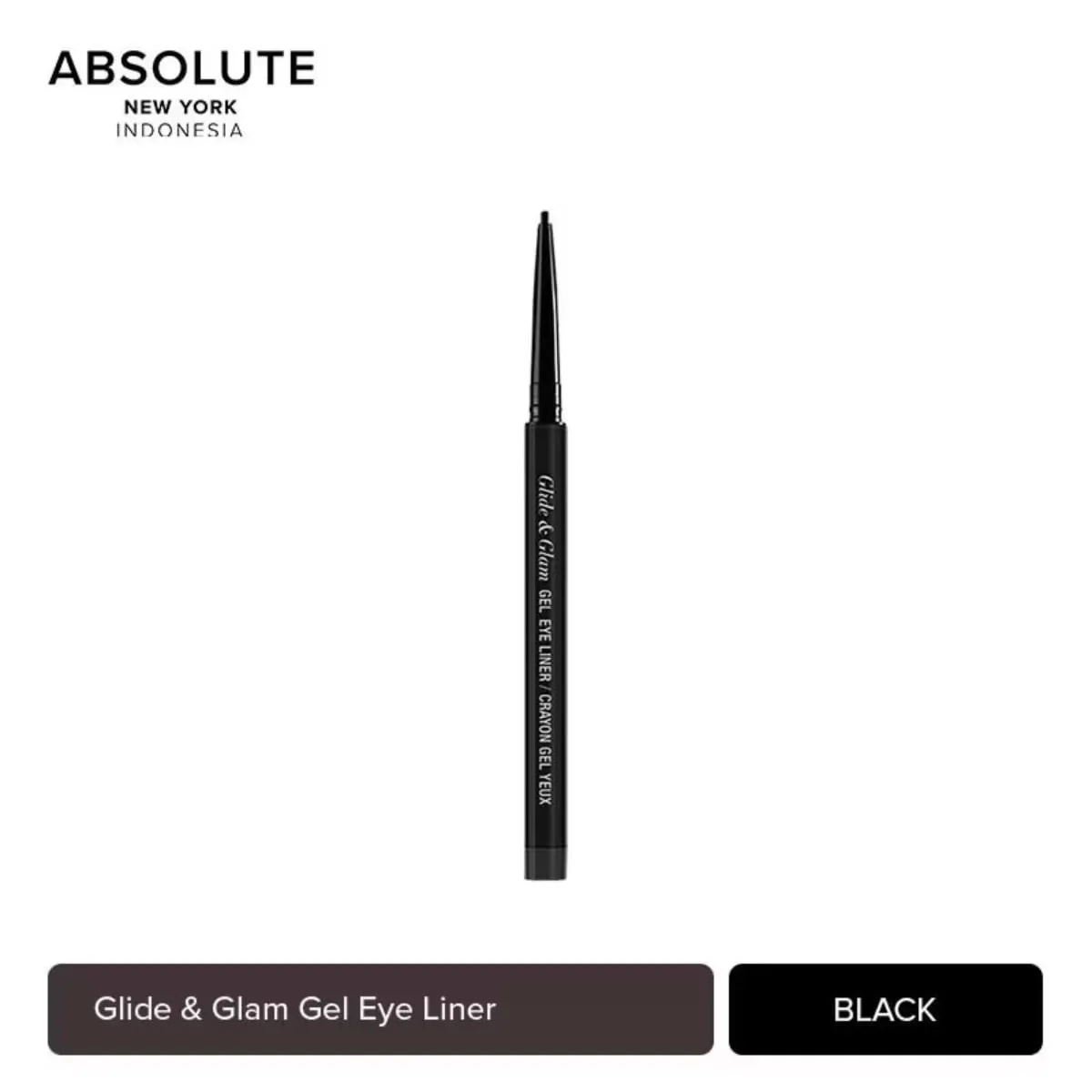 ABSOLUTE NEW YORK GLIDE ET GLAM GEL EYE LINER 01 NOIR