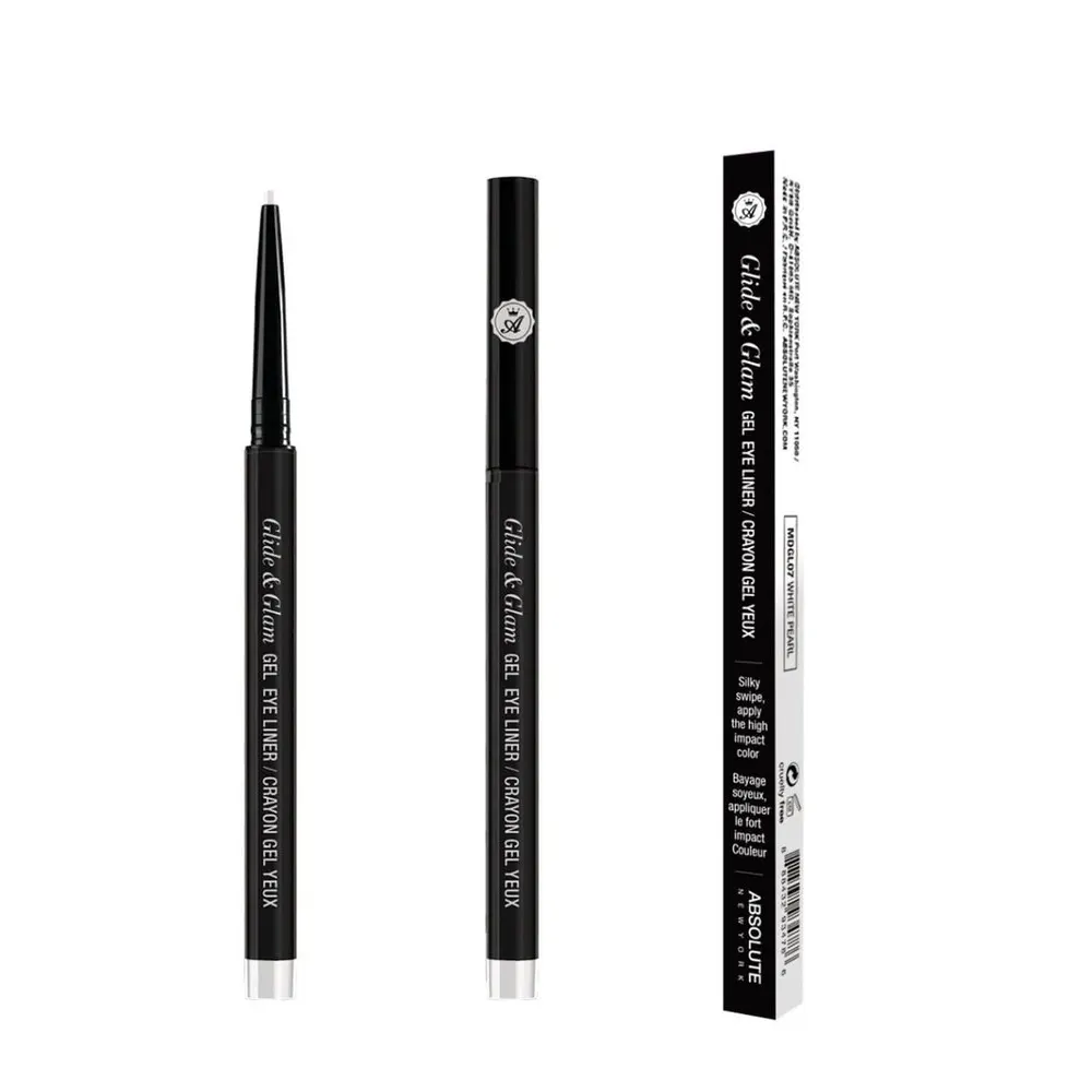ABSOLUTE NEW YORK GLIDE & GLAM GEL EYELINER WHITE PEARL