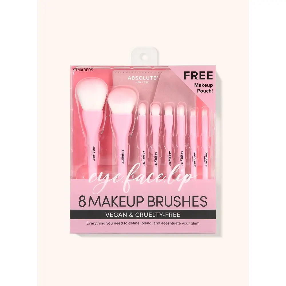 Absolute New York Pink Essentials طقم فرش مكياج