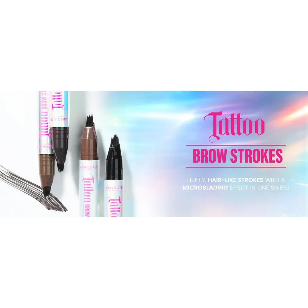 Absolute New York Tattoo Brow Strokes Brown