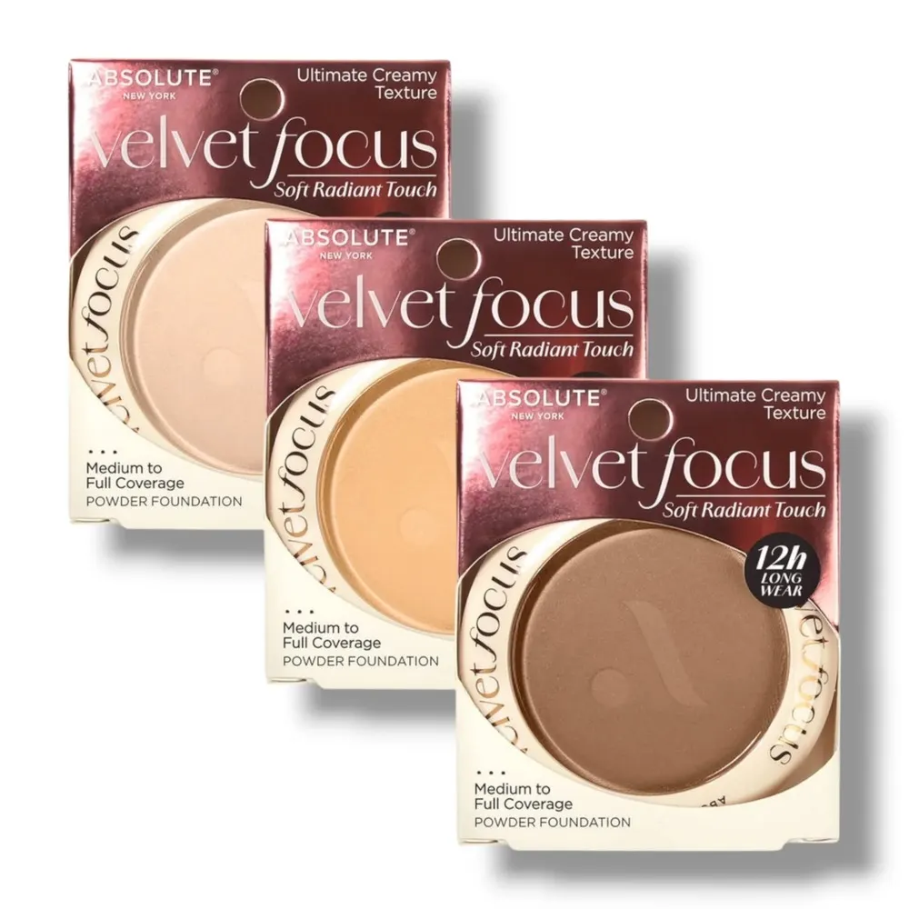 Absolute New York Velvet Focus كريم أساس بودرة Medium Warm