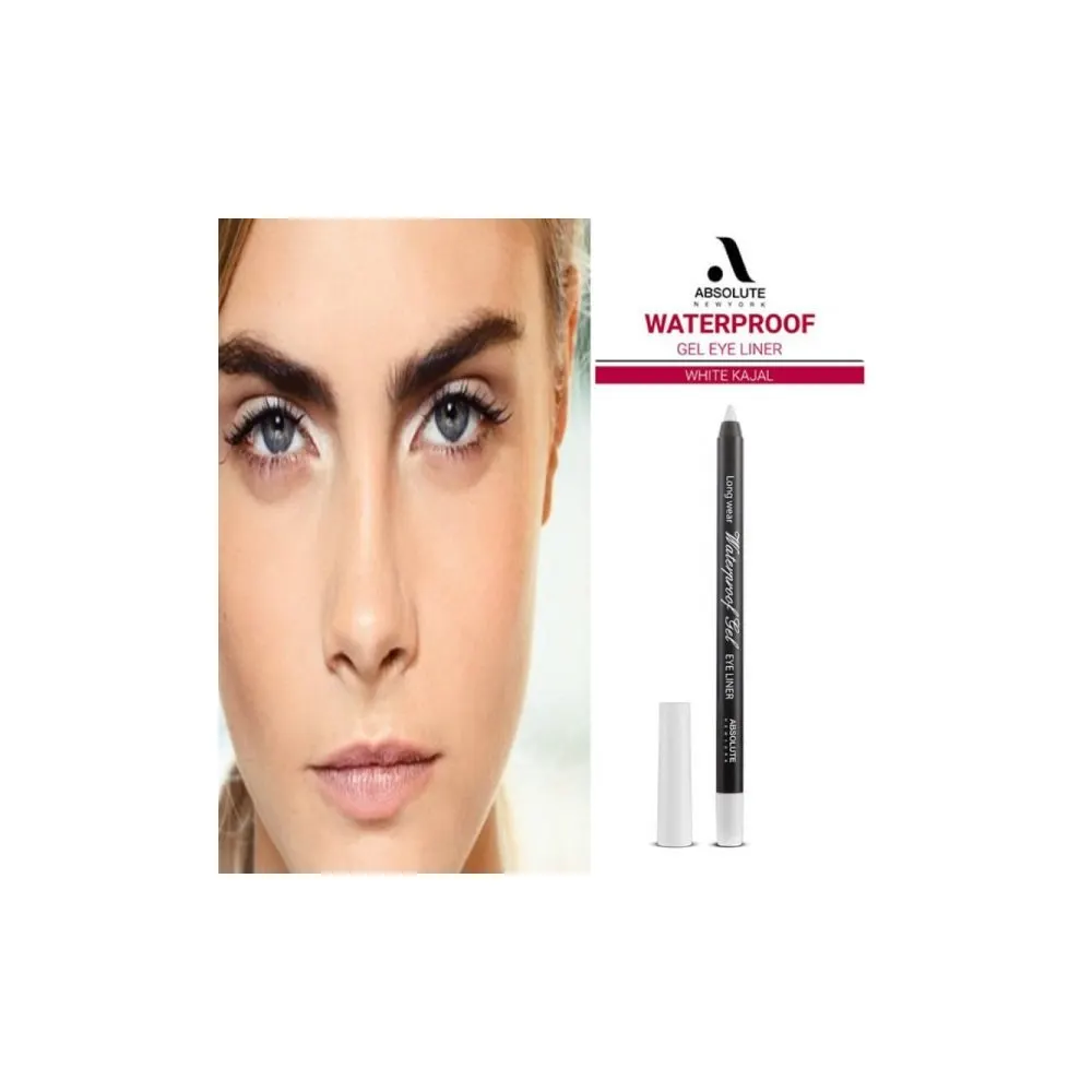 Absolute New York Waterproof أيلاينر جل مقاوم للماء White Pearl