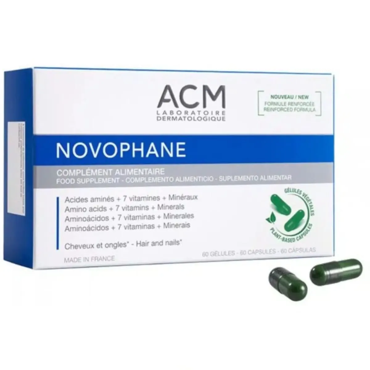 ACM Novophane للأظافر والشعر 60 كبسولة