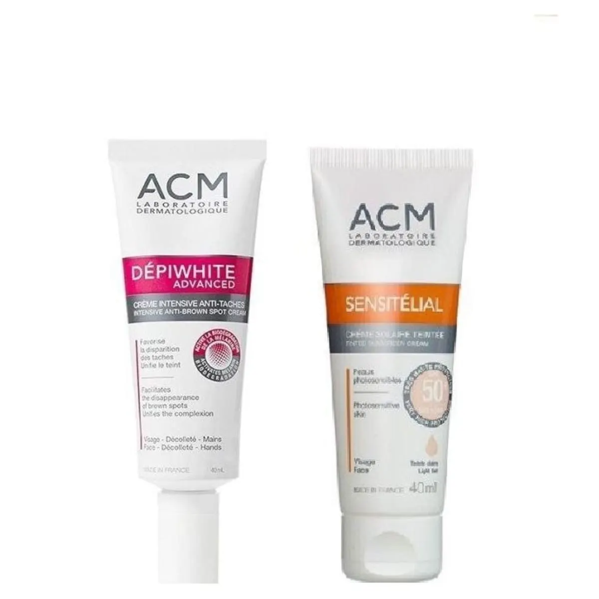 ACM Dépiwhite Advanced كريم مكثف ضد البقع 40 مل + واقٍ من الشمس SPF 50+ مجاني