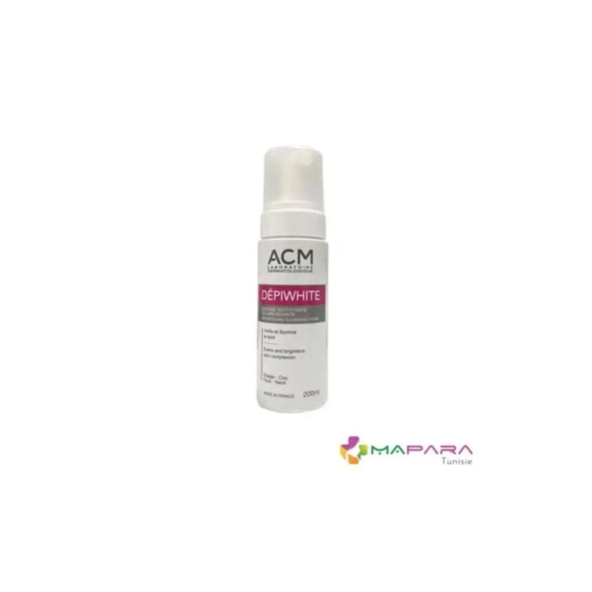 ACM Dépiwhite موس منظف مفتح 200 مل = كريم واقٍ من الشمس SPF 50+ لجميع أنواع البشرة 40 مل (مجاني)