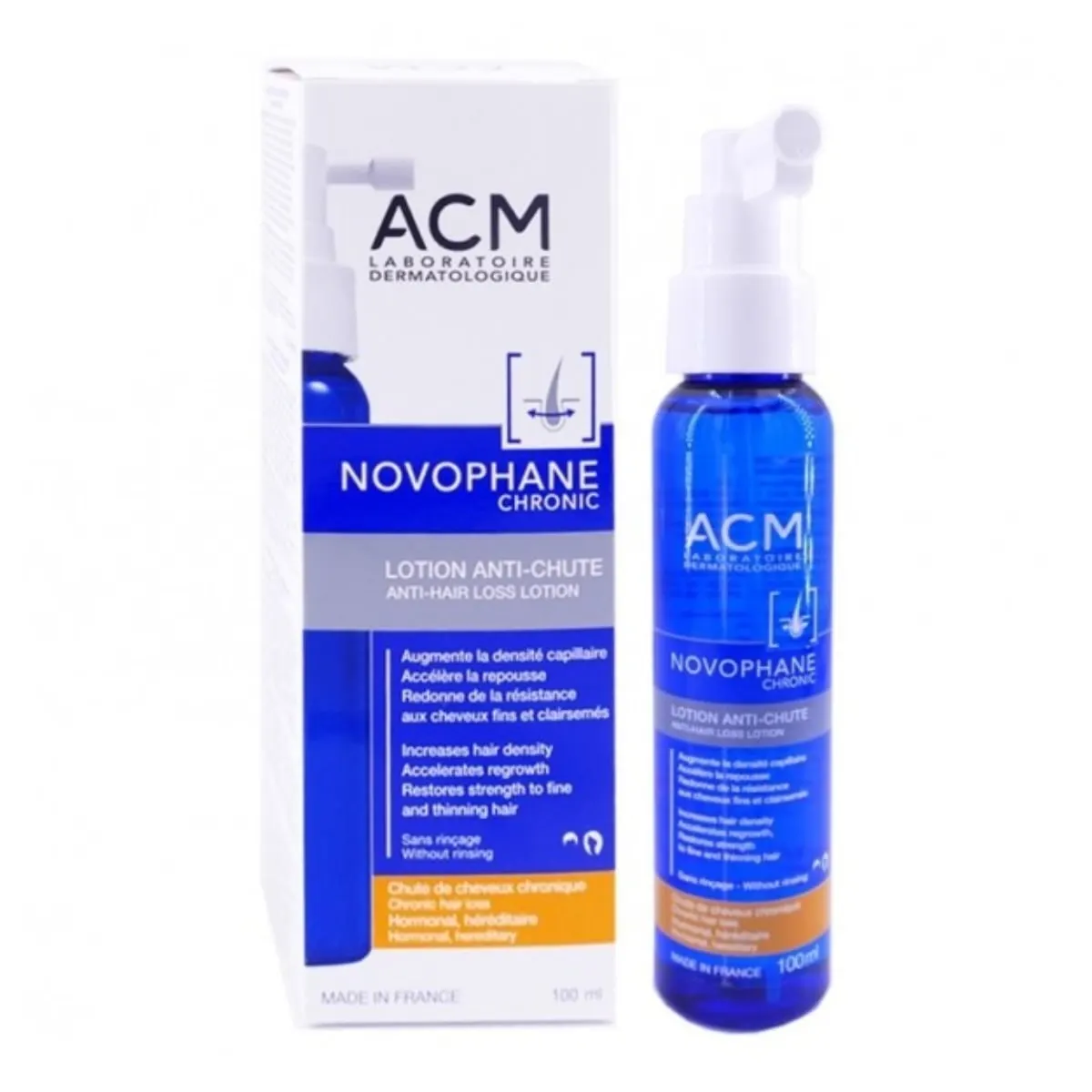 ACM Pack Novophane 180 كبسولة + Chronic لوشن ضد تساقط الشعر 100 مل
