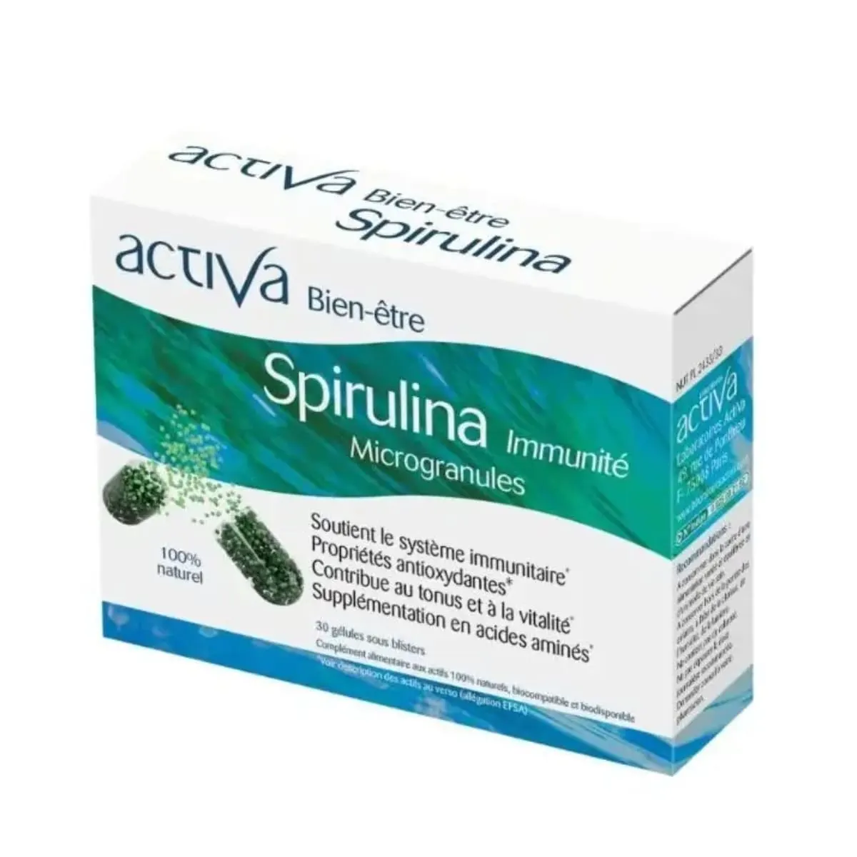 Activa Bien-Etre Spirulina Immunité 30 gélules