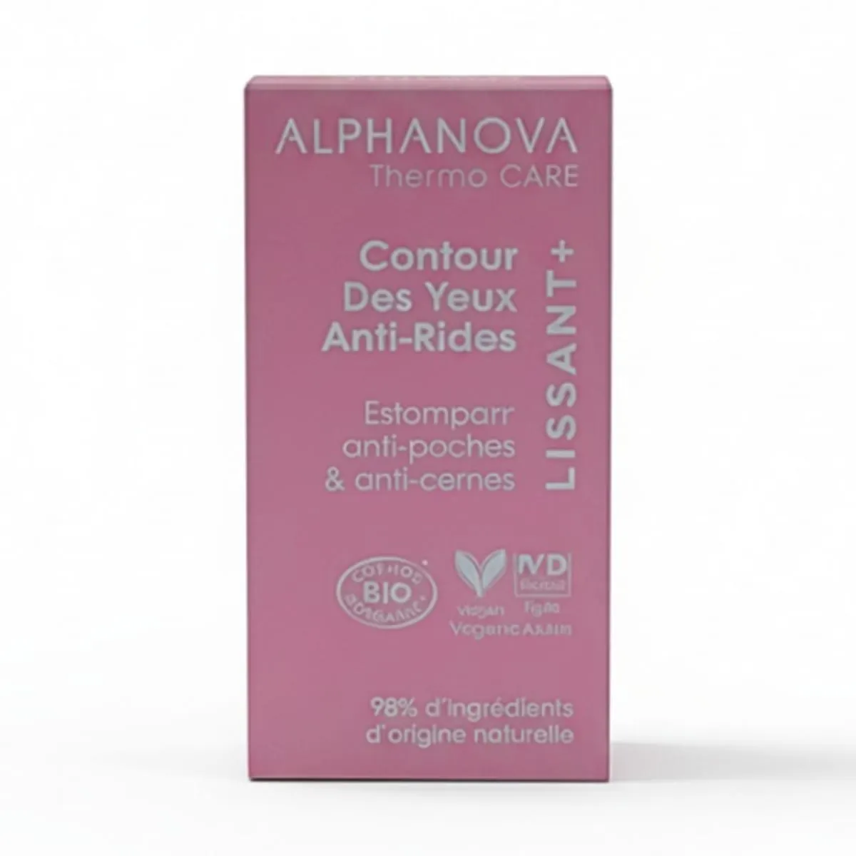 Alphanova Contour des Yeux Lissant+ 15ml – Soin Anti-Rides, Anti-Cernes & Anti-Poches