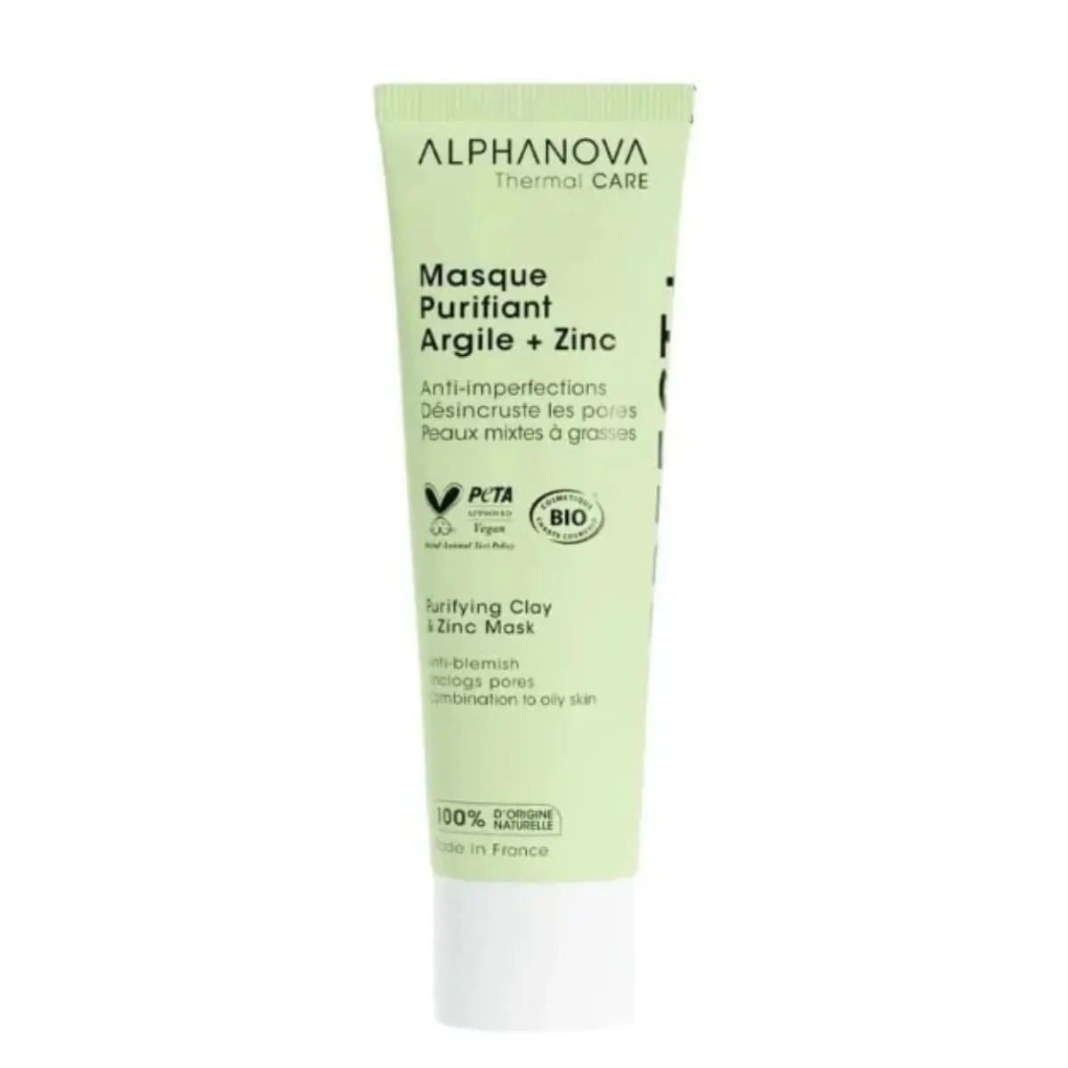 ALPHANOVA MASQUE PURIFIANT ARGILE + ZINC ANTI-IMPERFECTIONS 50ML