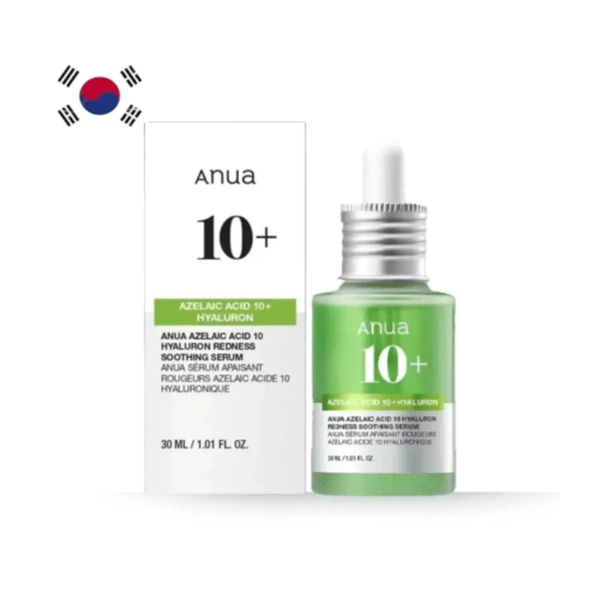 ANUA 10+ AZELAIC ACID 10 HYALURON REDNESS SOOTHING SERUM 30 ML