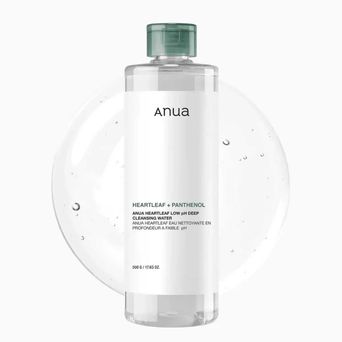 ANUA HEARTLEAF + PANTHENOL LOW PH DEEP CLEANSING WATER PH 500 ML