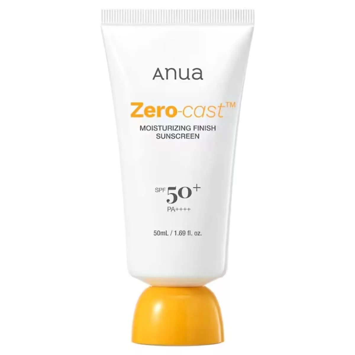 Anua Zero-Cast Moisturizing Finish Sunscreen - Crème solaire hydratante SPF50