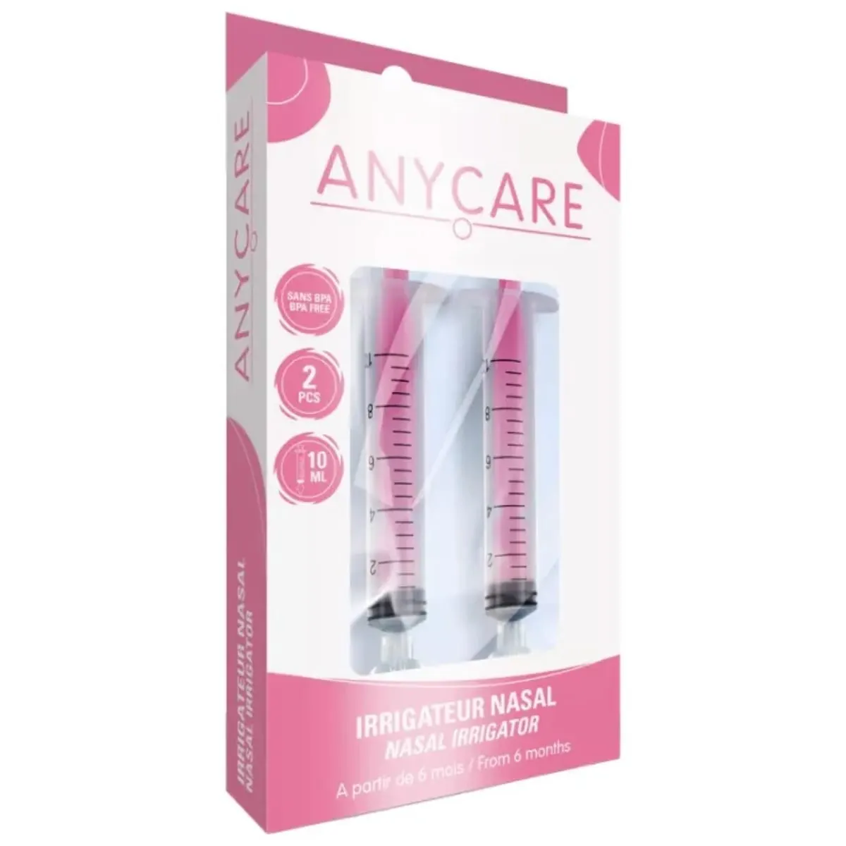 Anycare جهاز غسل الأنف قطعتان 10 مل من 6 أشهر+