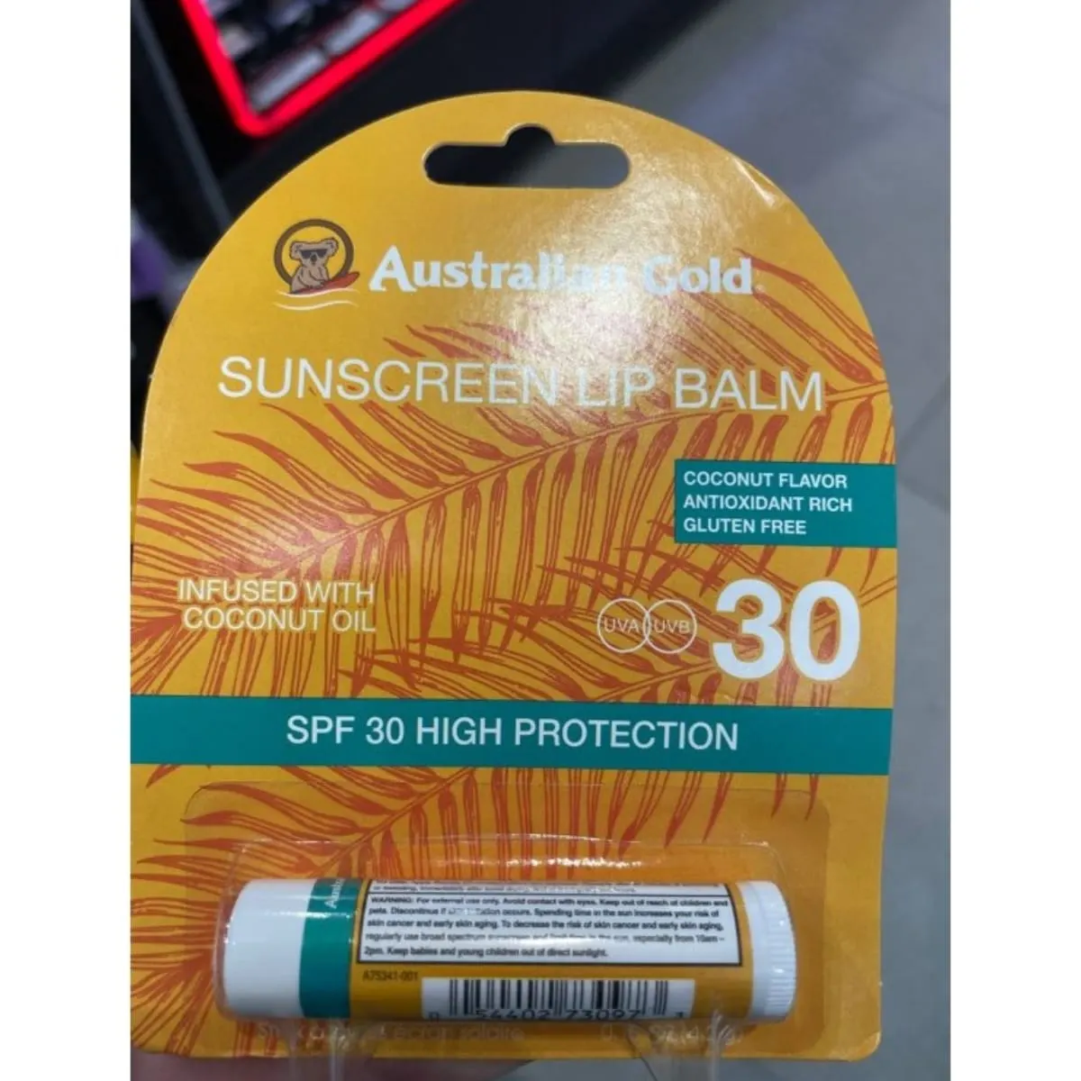 Australian Gold بلسم شفاه بزيت جوز الهند SPF 30