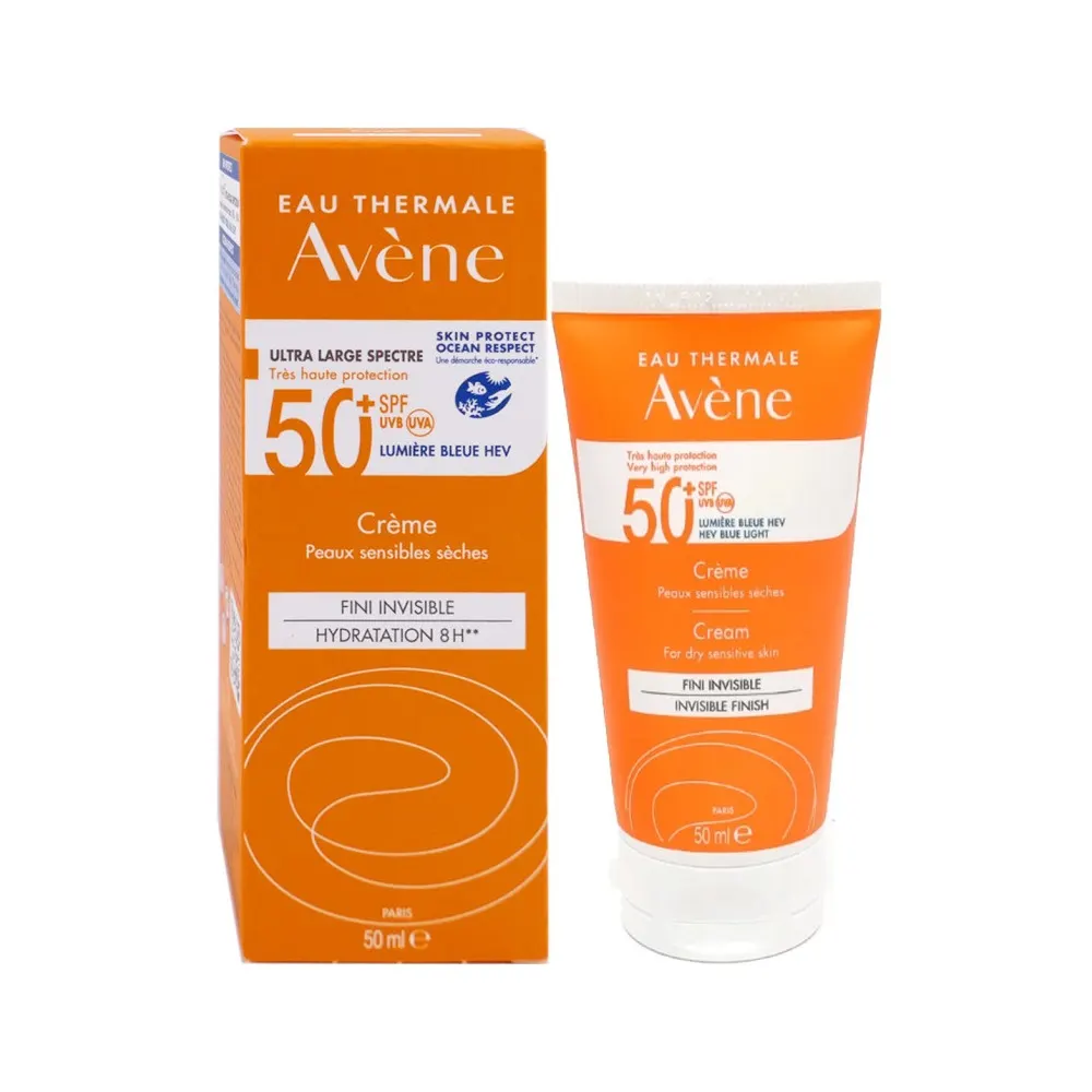 Avène كريم غير مرئي SPF 50+ 50 مل × 2 = حقيبة مجانية