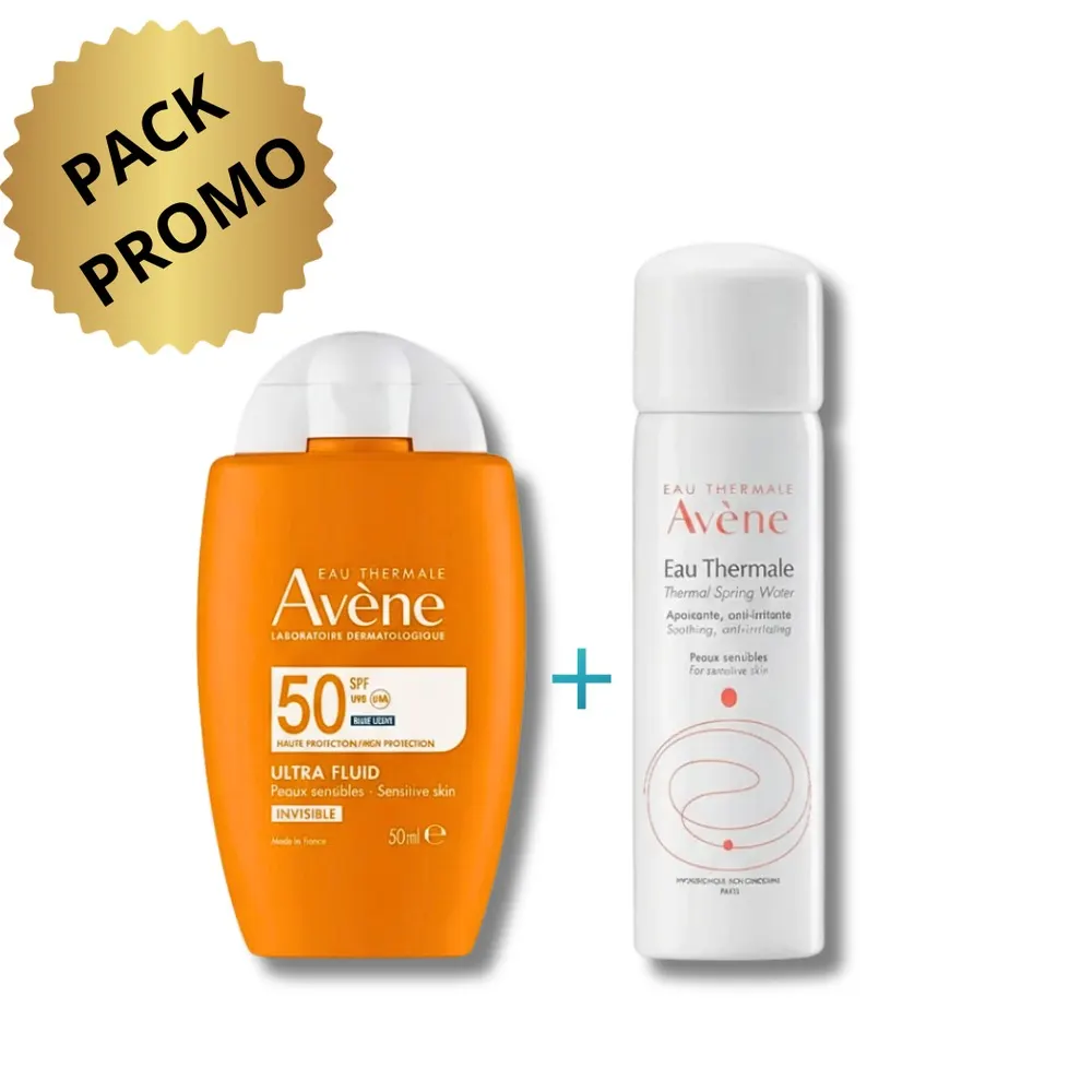 Avène Ultra Fluide Invisible SPF50+50ml = Eau Thermale 50ml+Sac Offerts