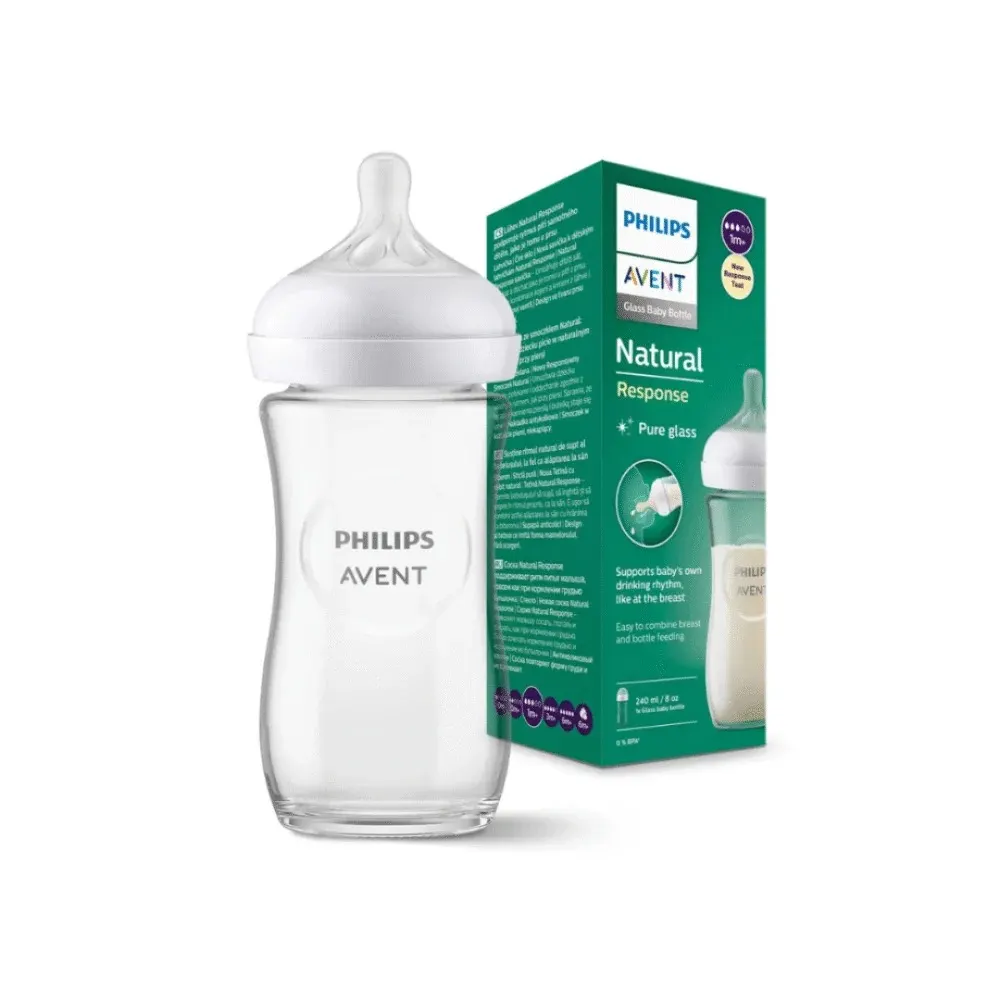 AVENT BIBERON NATURAL EN VERRE 3.0 TEAT 1M+ 240ML SCY933/01