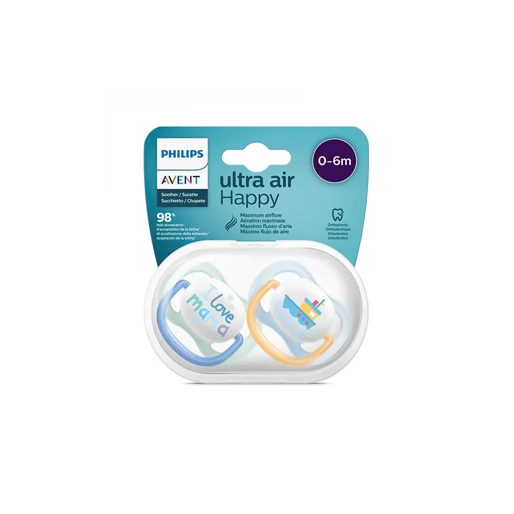 Avent SCF080/01 Sucette Air 0-6 mois garçon MAM/BOA