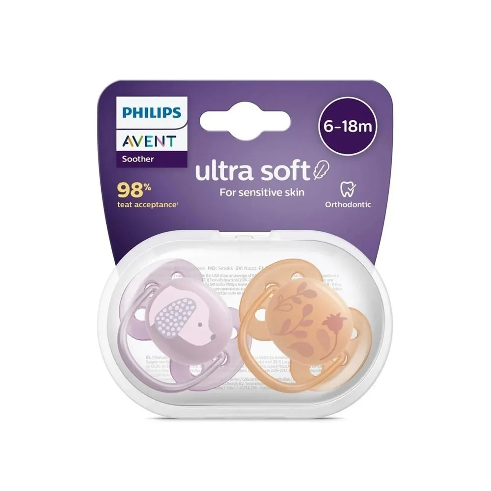 AVENT SUCETTE ULTRA SOFT 6-18M GIRL