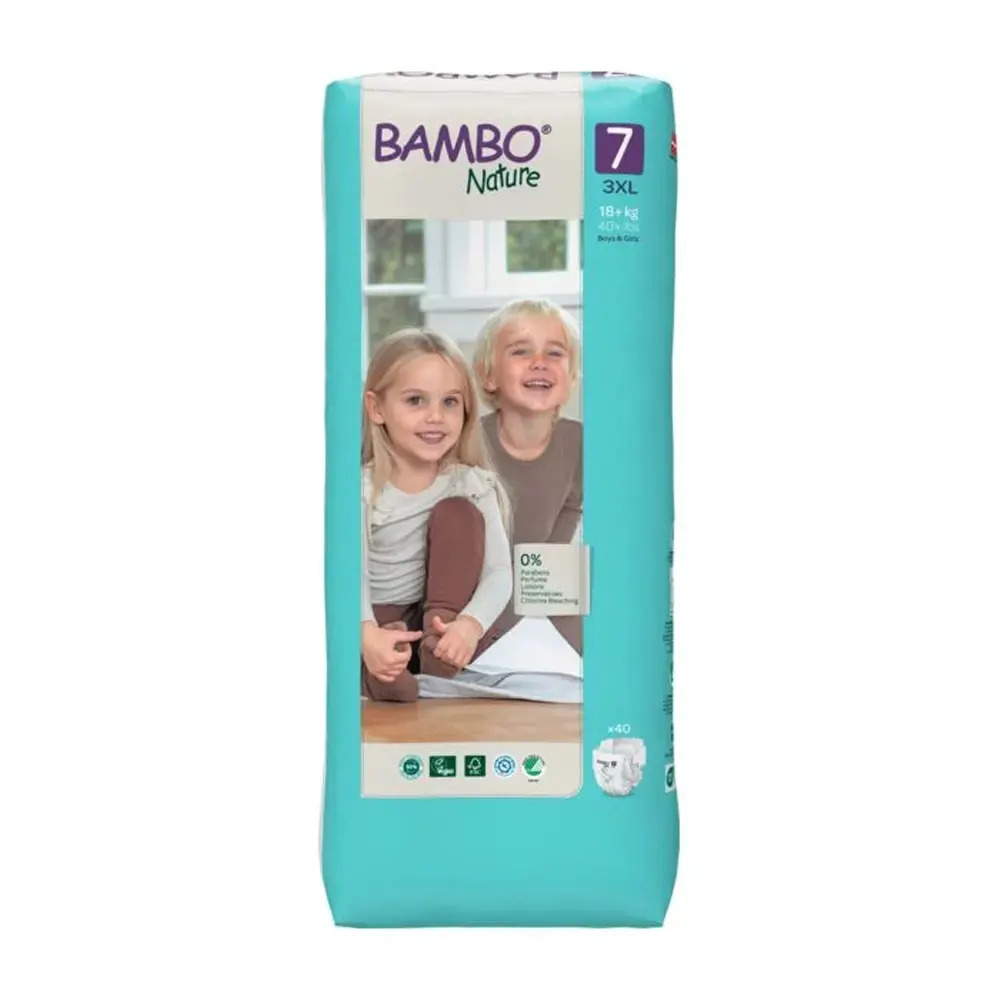 Bambo Nature حفاضات المقاس 7 (18 كغ+) - 40 قطعة