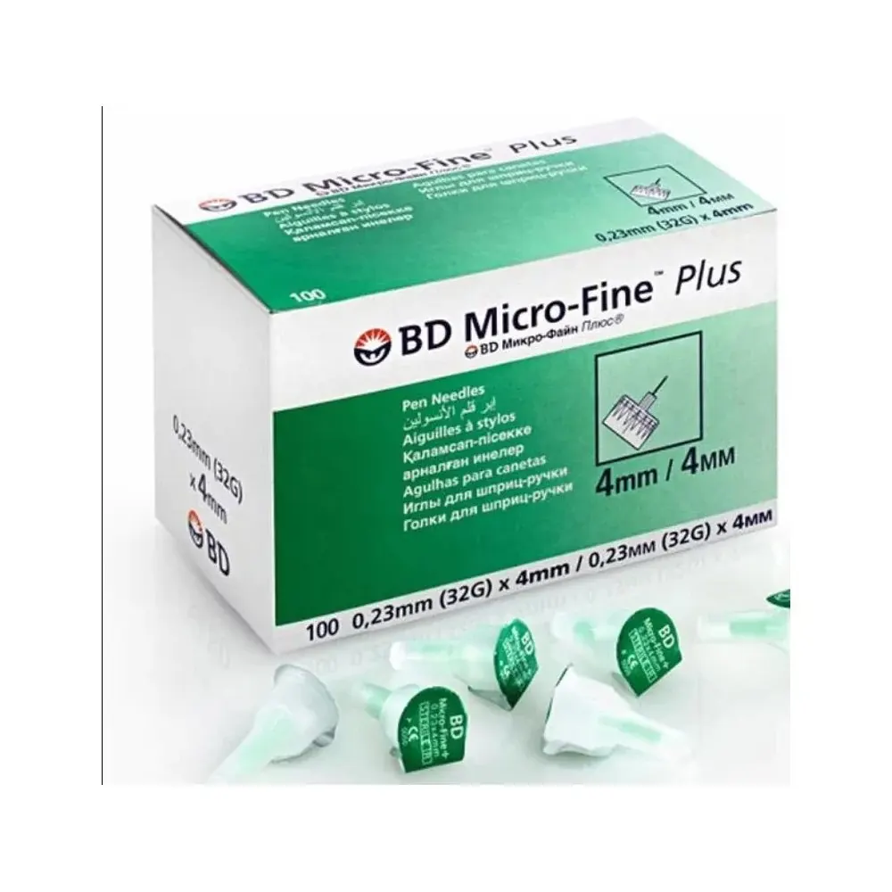 BD Micro-Fine Plus إبر الأنسولين 32G/4 مم