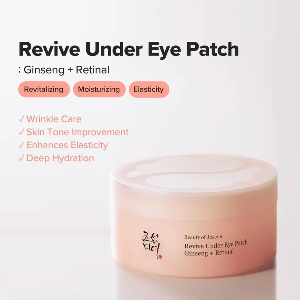 BEAUTY OF JOSEON Revive Under Eye Patch Ginseng + Retinal – 60 Patchs