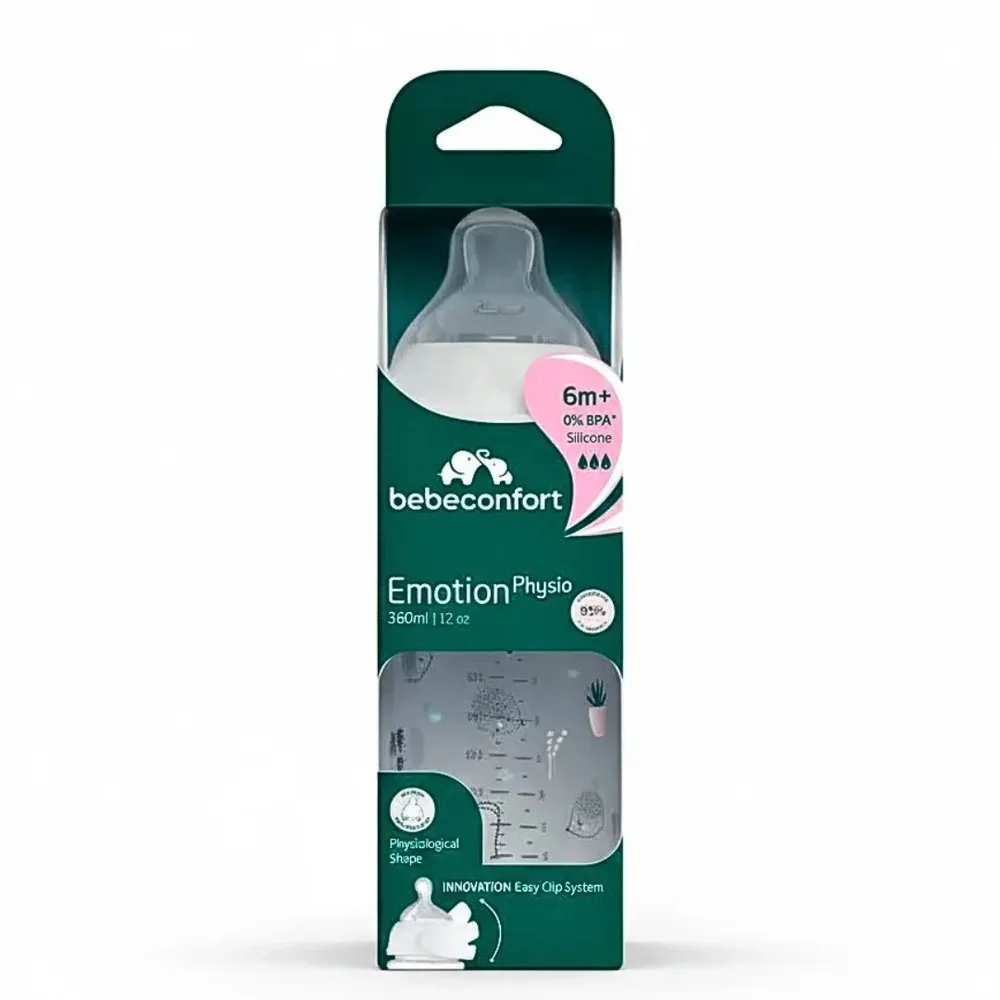 Bebe Confort Biberon Emotion Physio PP +6m 360ml Blanc Urban Garden