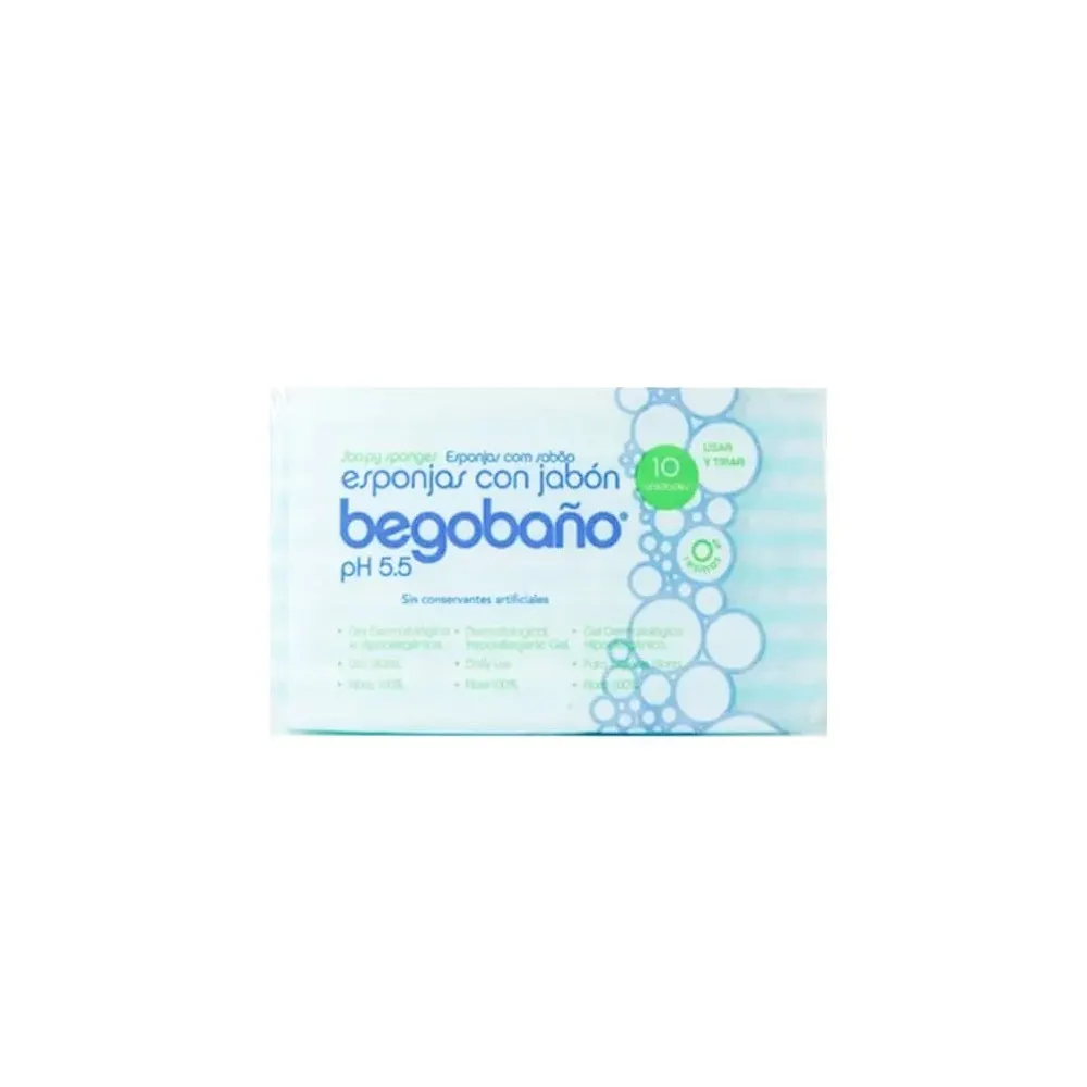 Begobano إسفنجة صابونية 10 قطع
