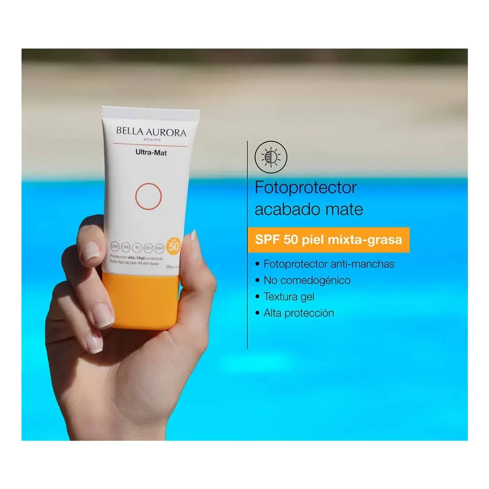 Bella Aurora Ultra Mat جل واقٍ من الشمس ضد البقع SPF 50 - 50 مل