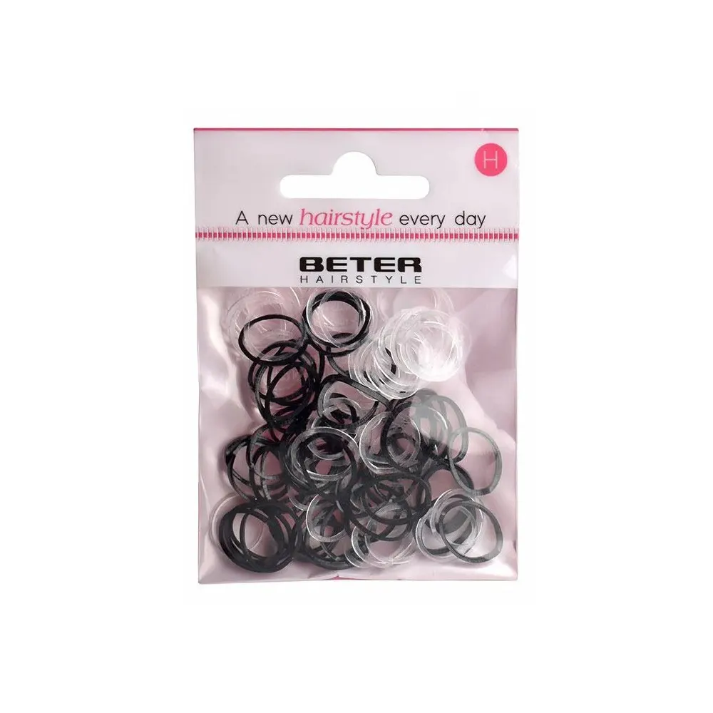 BETER Hairstyle PACK DE MINI ELASTIQUES 100 UNITES Noir - 19260