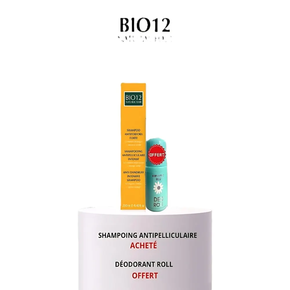 M&D BIO12 شامبو مكثف مضاد للقشرة 250 مل + قناع الطين المنقي 75 مل