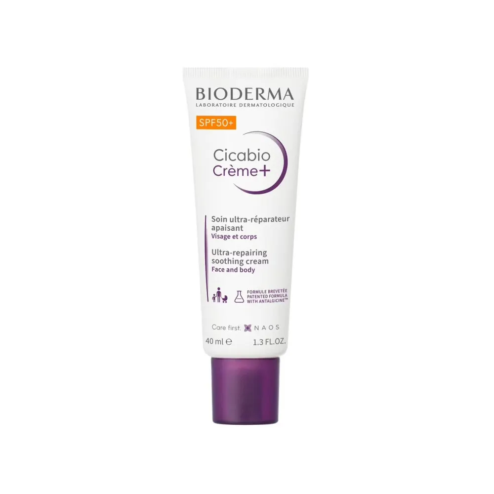 Bioderma Cicabio Crème+ SPF50+ - عناية فائقة الترميم ومهدئة - 40 مل