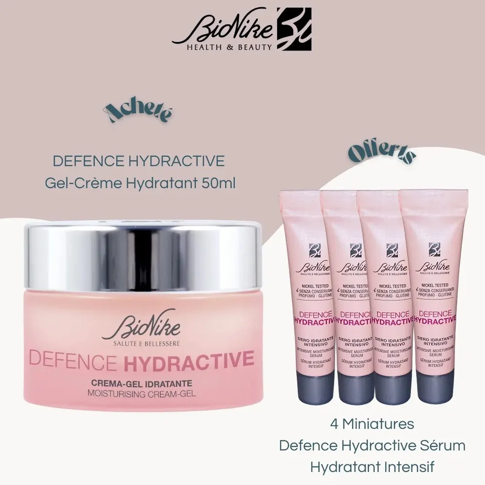 BIONIKE DEFENCE HYDRACTIVE SERUM INTENSIF 30ML = GEL CREME HYDRA 50ML OFFERTE