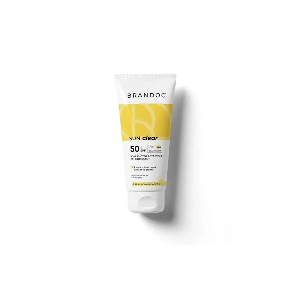 Brandoc Sun Clear SPF 50+ للبشرة العادية إلى الجافة 50 مل