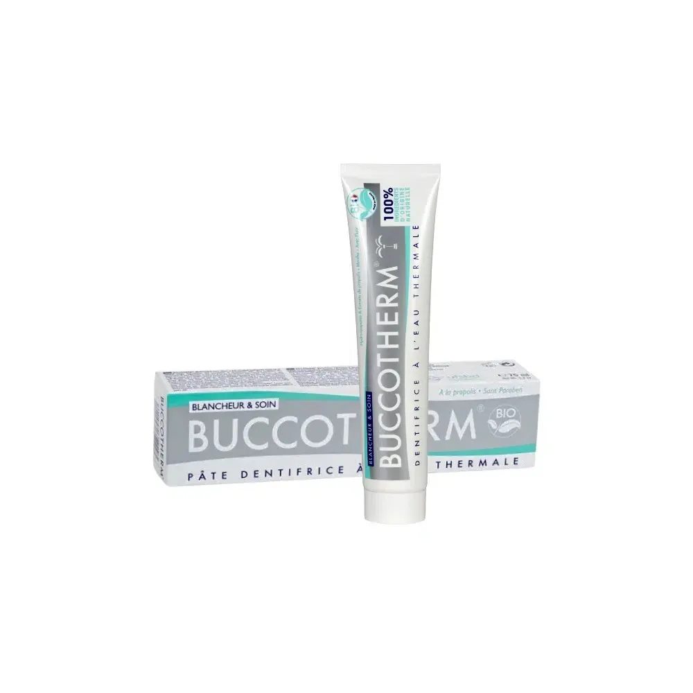 Buccotherm باك معجون أسنان للتبييض والعناية عضوي 75 مل