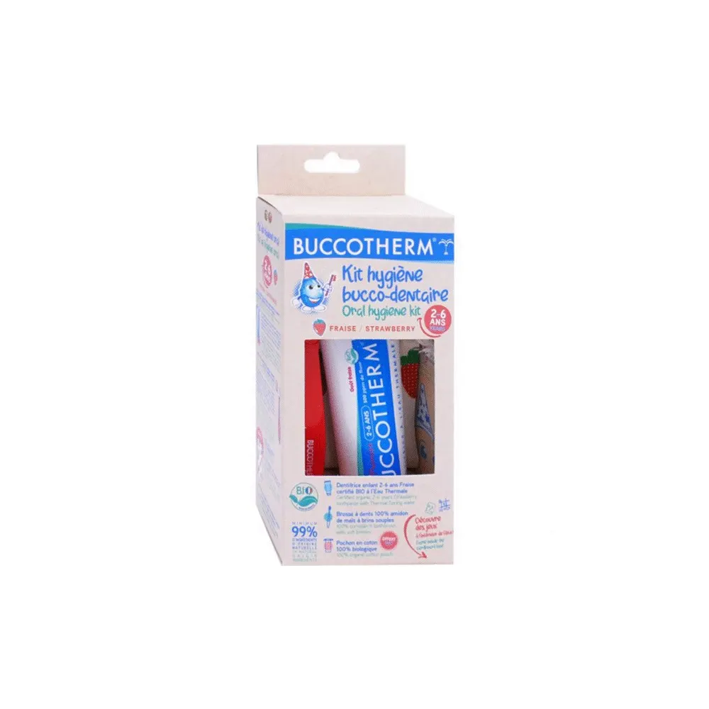 BUCCOTHERM KIT ENFANT 2-6 ANS 50 ML GOUT FRAISE