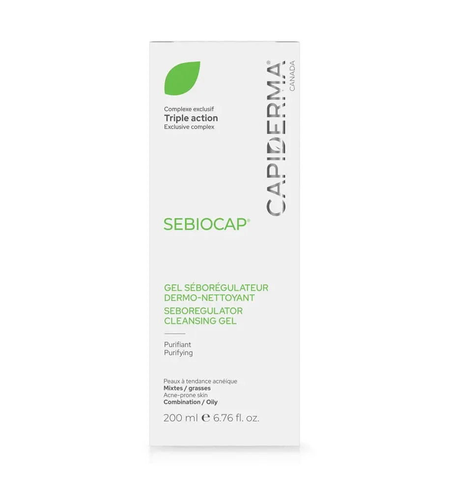 Capiderma - Sebiocap جل منظف للبشرة المعرضة لحب الشباب - 200 مل