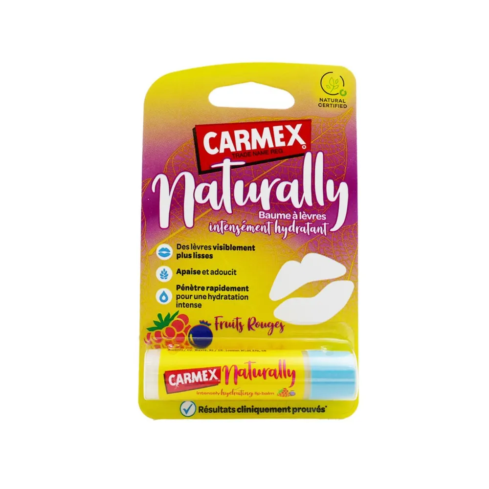 Carmex Naturally الفواكه الحمراء 4.25 غ - مرطب شفاه طبيعي