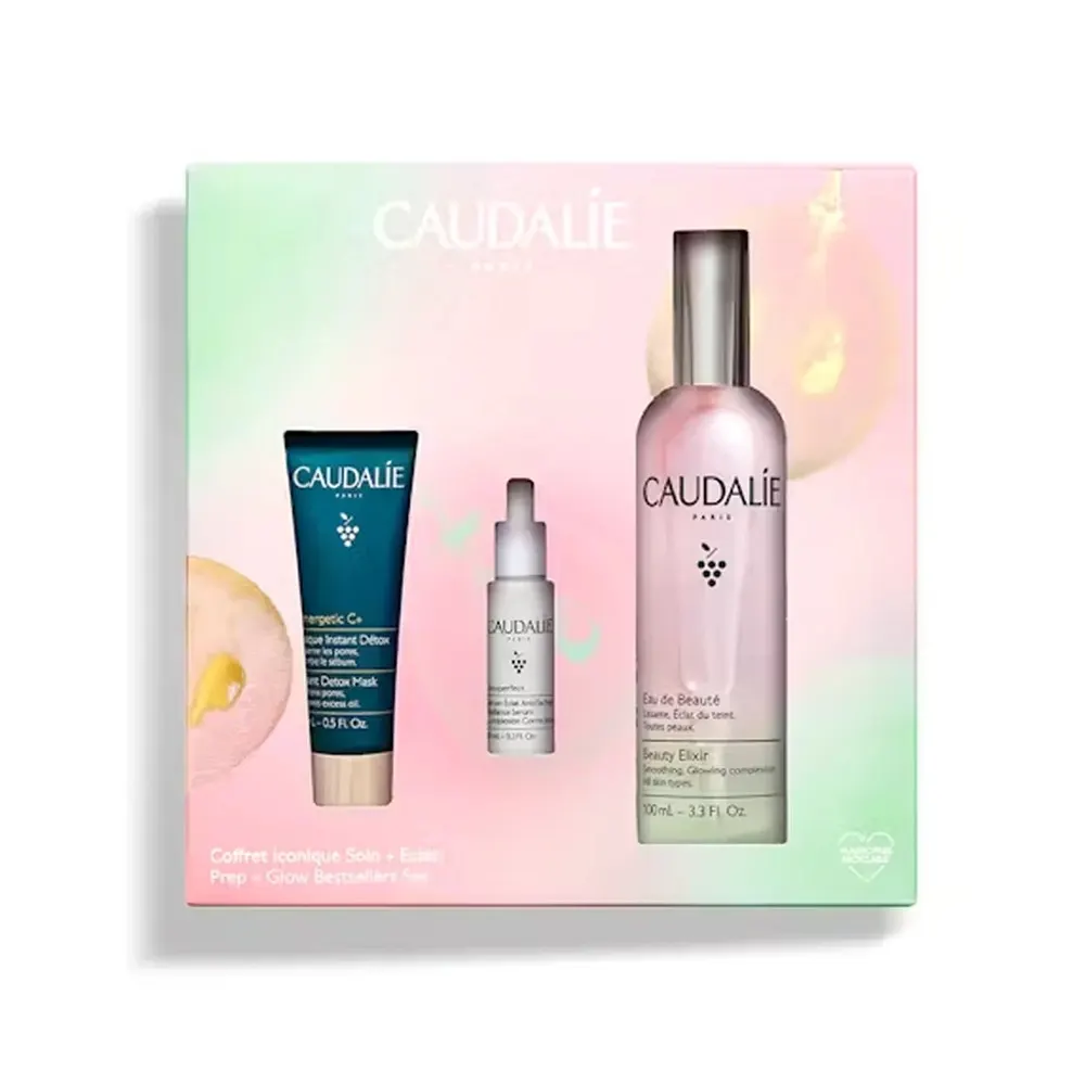Caudalie علبة هدية Eau de Beauté Detox & Glow Bestsellers Trio